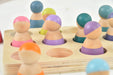 Wooden Rainbow Peg Dolls Figures 12 Piece Set - Sweatfully
