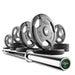 XMARK Tri-Grip Olympic Weight Plates and Olympic Barbell Sets LUMBERJACK-3377-BAL-155 - Sweatfully
