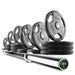 XMARK Tri-Grip Olympic Weight Plates and Olympic Barbell Sets LUMBERJACK-3377-BAL-155 - Sweatfully