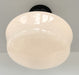 SCHOOLHOUSE Authentic Historical 1930's Antique Milk Glass Ceiling Light - Sweatfully