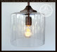 BRUSHED COPPER SEEDED Glass Shade Pendant Light - Sweatfully