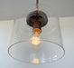 BRUSHED COPPER SEEDED Glass Shade Pendant Light - Sweatfully