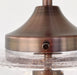 BRUSHED COPPER SEEDED Glass Shade Pendant Light - Sweatfully