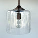 BRUSHED COPPER SEEDED Glass Shade Pendant Light - Sweatfully