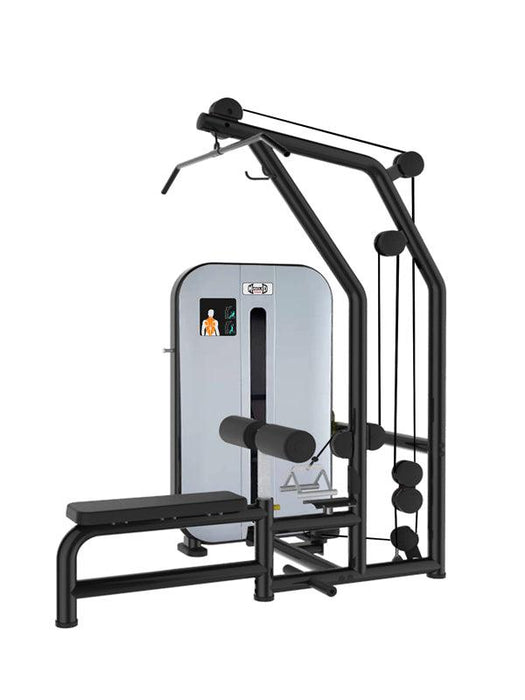 Vogue Lat/Low Row - Muscle D Fitness - Adjustable Seat - Pin Selectorized - Combo Back Machine - Sweatfully