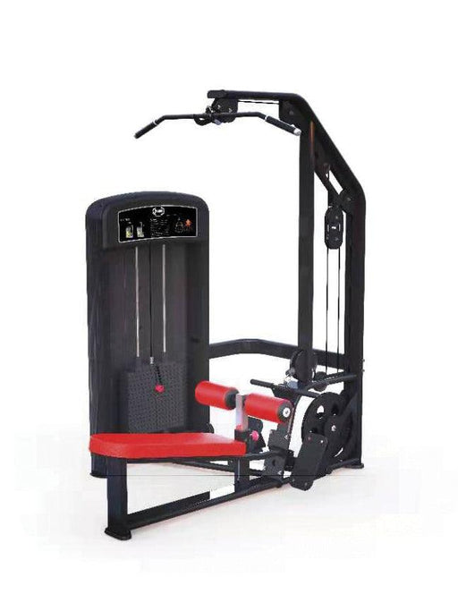 Elite Selectorized Lat / Low Row - Muscle D Fitness - Commercial Grade - Adjustable Seat - Pin Selectorized - Sweatfully