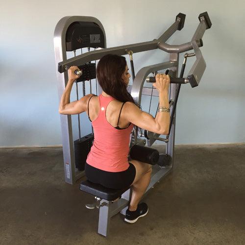 Classic Lat Pulldown - Muscle D Fitness -  Adjustable Seated - Pin Selectorized - Sweatfully