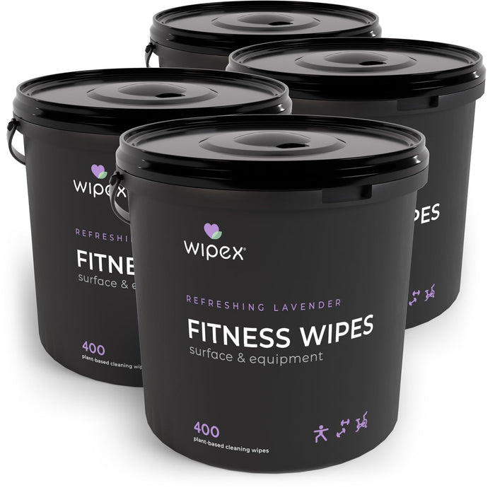 Wipex 400 Yoga Mat Wipes | Natural | Plant-based | For Fitness & Yoga Gear, Chiropractic, Massage Tables - Sweatfully