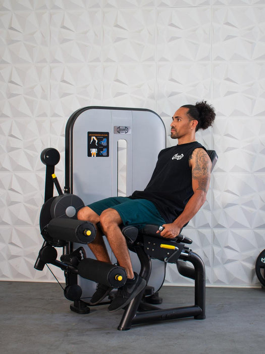 Vogue Leg Extension/Seated Leg Curl Combo - Muscle D Fitness - Adjustable Seat - Pin Selectorized - Quads Hamstring Machine - Sweatfully
