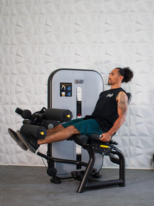 Vogue Leg Extension/Seated Leg Curl Combo - Muscle D Fitness - Adjustable Seat - Pin Selectorized - Quads Hamstring Machine - Sweatfully