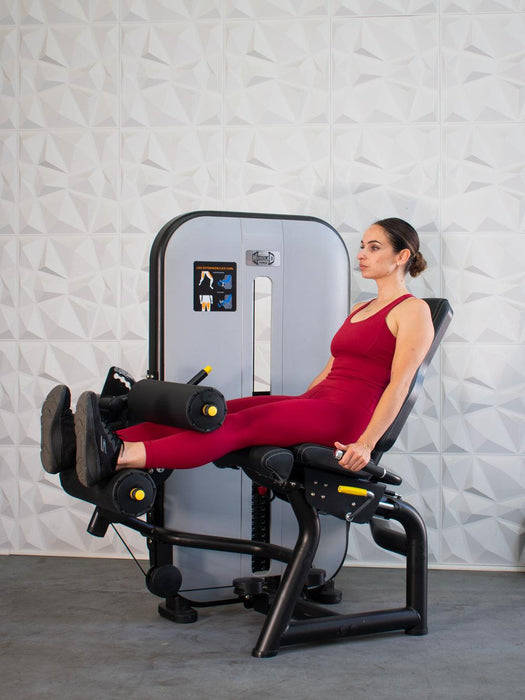Vogue Leg Extension/Seated Leg Curl Combo - Muscle D Fitness - Adjustable Seat - Pin Selectorized - Quads Hamstring Machine - Sweatfully