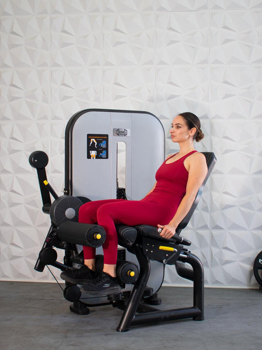 Vogue Leg Extension/Seated Leg Curl Combo - Muscle D Fitness - Adjustable Seat - Pin Selectorized - Quads Hamstring Machine - Sweatfully
