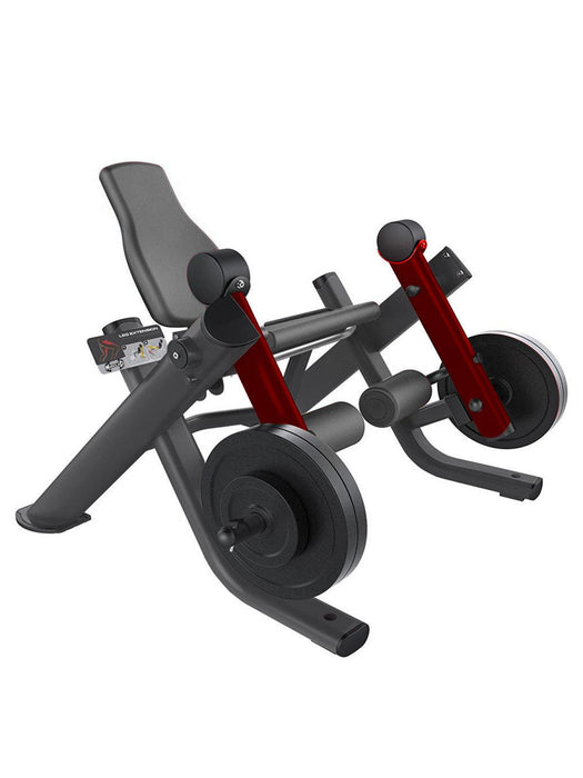 Elite Leverage Leg Extension - Muscle D Fitness - Commercial Grade - Seated - Plate Loaded -  Quads Workout - Sweatfully