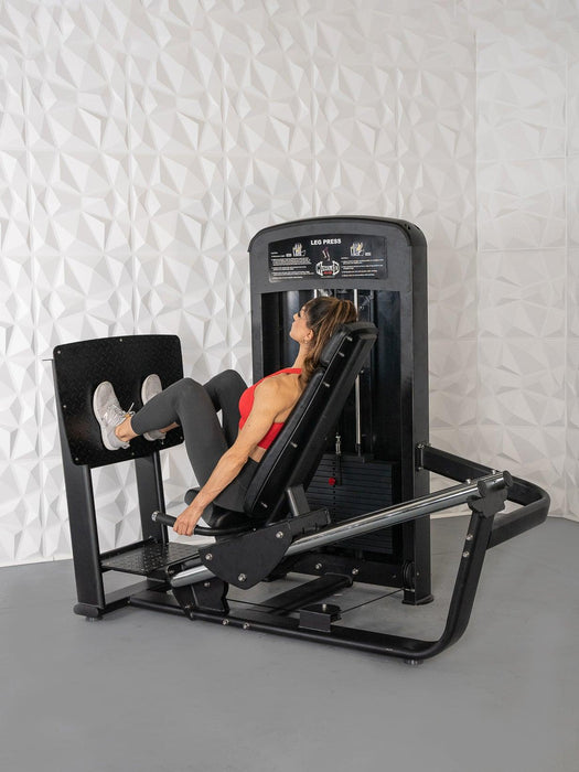 Elite Selectorized Leg Press - Muscle D Fitness - Commercial - Adjustable Seat - Pin Selectorized - Quads Glutes Workout - Sweatfully