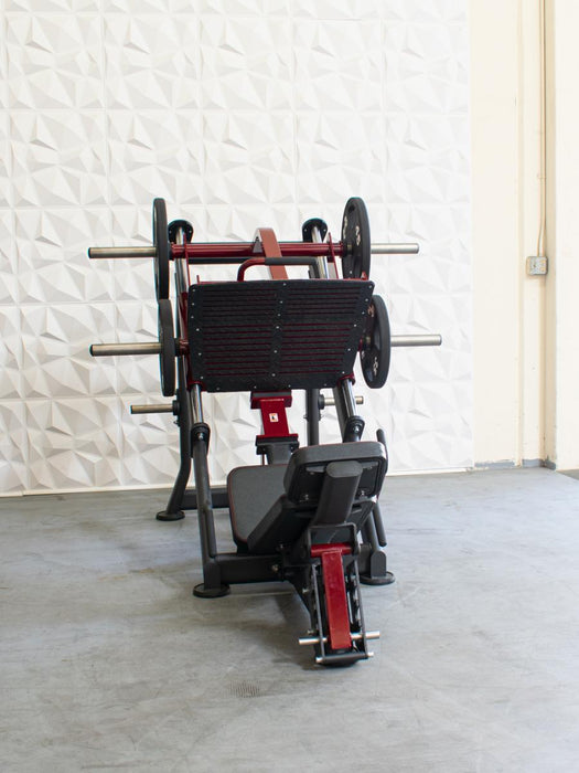 Pro Strength Linear Bearing Leg Press - Muscle D Fitness - Adjustable Back Pad - Plate Loaded - Sweatfully
