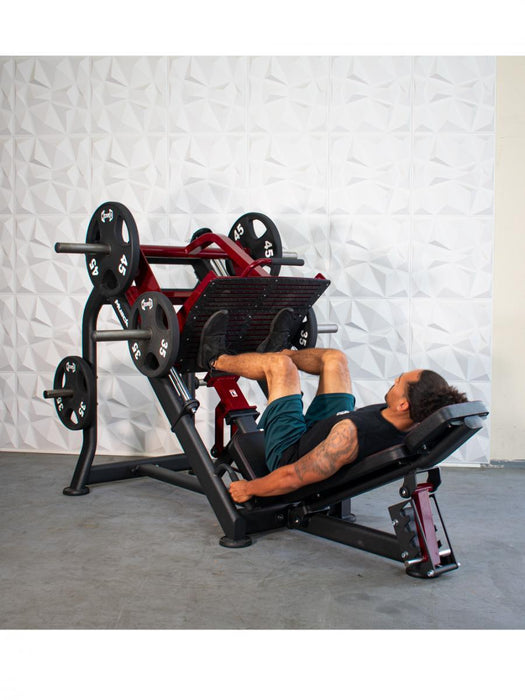 Pro Strength Linear Bearing Leg Press - Muscle D Fitness - Adjustable Back Pad - Plate Loaded - Sweatfully