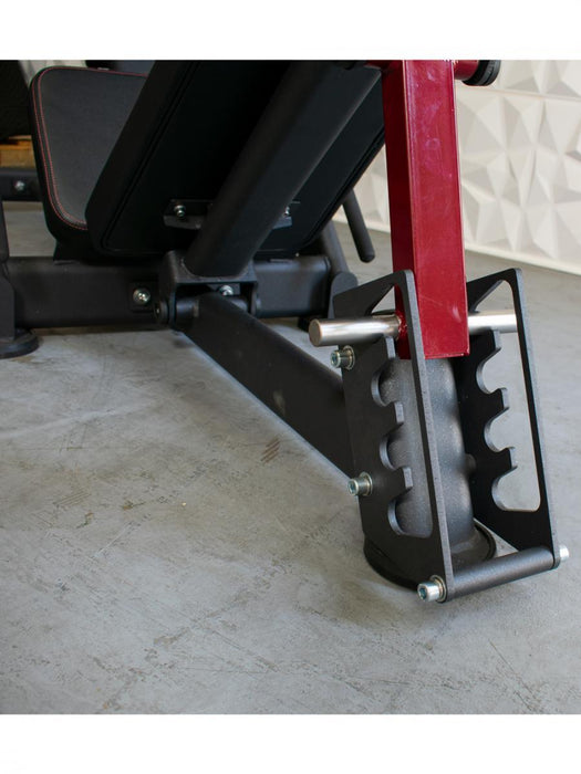 Pro Strength Linear Bearing Leg Press - Muscle D Fitness - Adjustable Back Pad - Plate Loaded - Sweatfully