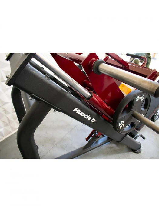 Pro Strength Linear Bearing Leg Press - Muscle D Fitness - Adjustable Back Pad - Plate Loaded - Sweatfully