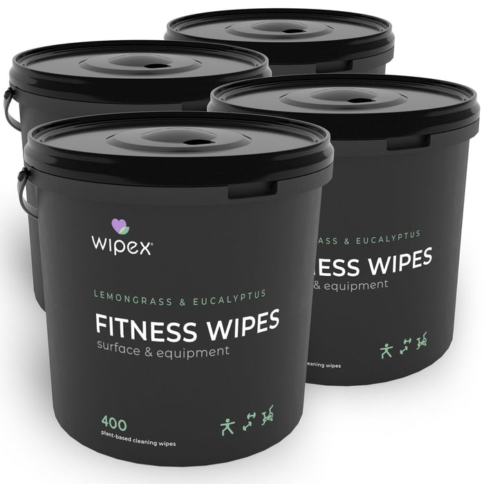 Wipex 400 Yoga Mat Wipes | Natural | Plant-based | For Fitness & Yoga Gear, Chiropractic, Massage Tables - Sweatfully