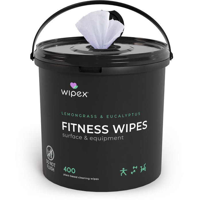 Wipex 400 Yoga Mat Wipes | Natural | Plant-based | For Fitness & Yoga Gear, Chiropractic, Massage Tables - Sweatfully