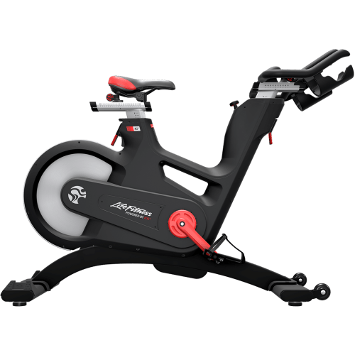 Life Fitness IC5 Indoor Cycle - Adjustable Handle Bars and Seat - Digital Display - Drink Bottle Holders - Sweatfully