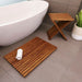Winchester Teak Shower and Bath Folding Stool with Horizontal Slats - Sweatfully