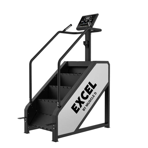 Light Commercial Stair Climber - Muscle D Fitness - Stepmill - LED Display - Heart Rate Monitor - Heavy Duty Chain Drive - Sweatfully
