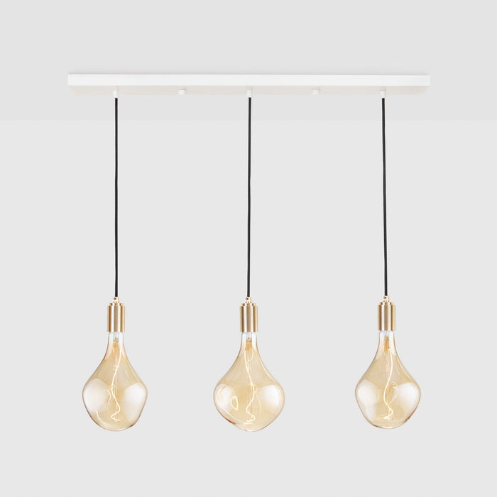 Linear Triple Pendant in Brass - Sweatfully
