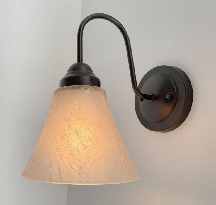 Modern Farmhouse LINEN Glass Wall Sconce Lighting Fixture - Sweatfully