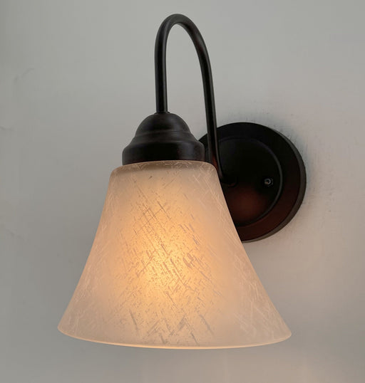 Modern Farmhouse LINEN Glass Wall Sconce Lighting Fixture - Sweatfully