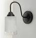 Modern Farmhouse Linen & Clear Glass Wall Sconce Lighting - Sweatfully