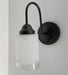 Modern Farmhouse Linen & Clear Glass Wall Sconce Lighting - Sweatfully