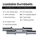 Loadable Dumbbell Bars - Pair - Sweatfully