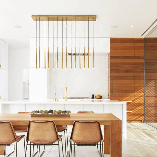 Long Dish Brass Art Crystal Chandelier - Sweatfully