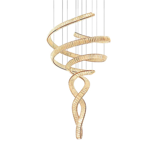 Long Spiral Crystal Chandelier - Sweatfully