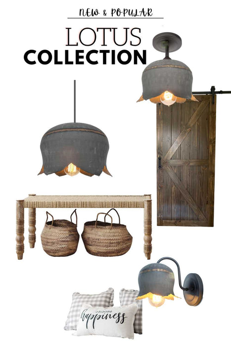 Lotus Handcrafted Metal Drum Chandelier - Sweatfully