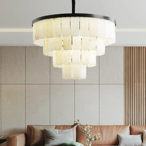 Luxurious Cascading Snow Plaster Chandelier - Sweatfully