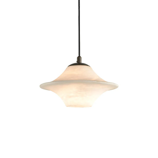 Luxury Alabaster Saucer Pendant Light - Sweatfully