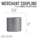 1 1/2 in. Black Merchant Coupling - Sweatfully