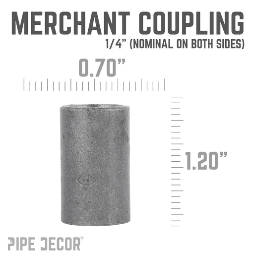 1/4 in. Black Merchant Coupling - Sweatfully