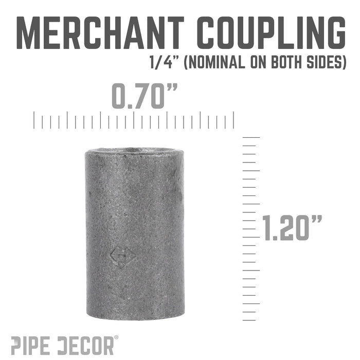1/4 in. Black Merchant Coupling - Sweatfully