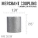 1 in. Black Merchant Coupling - Sweatfully