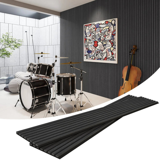 MDF Acoustic Slat Wood Wall Panels - Sweatfully