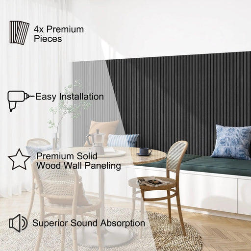 MDF Acoustic Slat Wood Wall Panels - Sweatfully