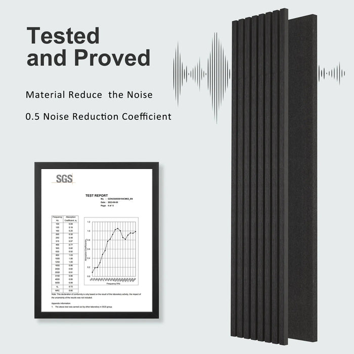 MDF Acoustic Slat Wood Wall Panels - Sweatfully