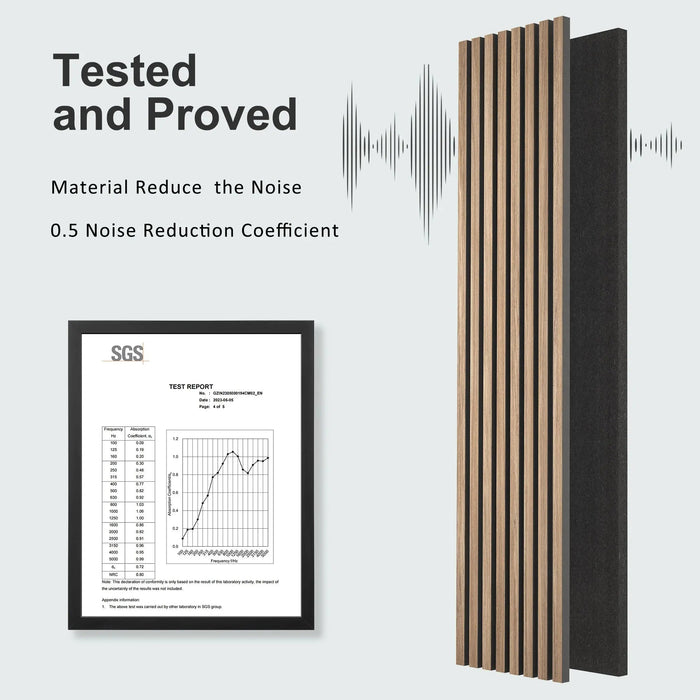 MDF Acoustic Slat Wood Wall Panels - Sweatfully