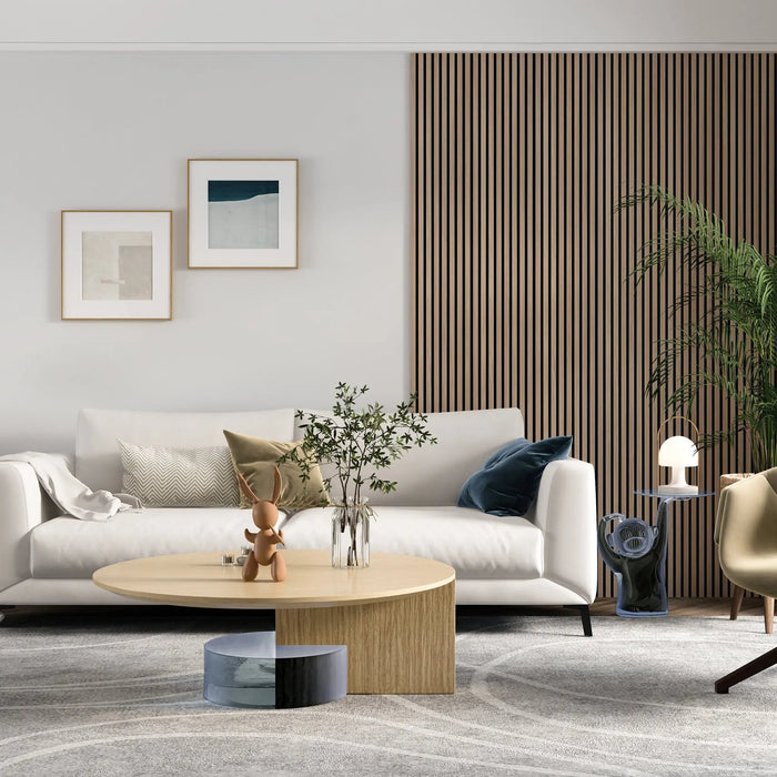 MDF Acoustic Slat Wood Wall Panels - Sweatfully