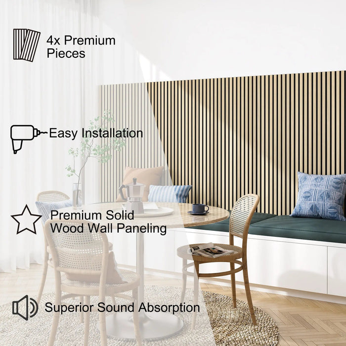 MDF Acoustic Slat Wood Wall Panels - Sweatfully