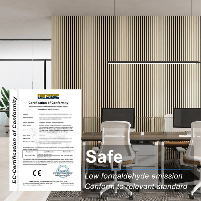 MDF Acoustic Slat Wood Wall Panels - Sweatfully