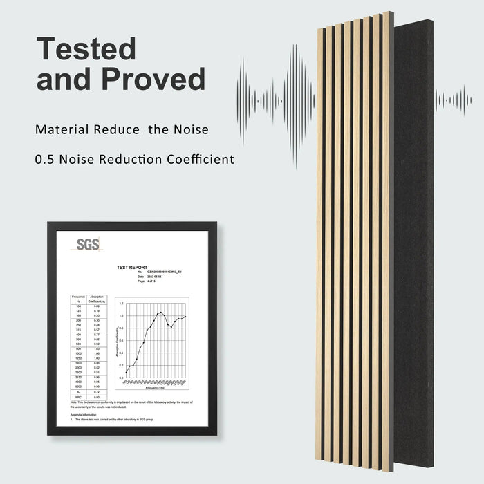 MDF Acoustic Slat Wood Wall Panels - Sweatfully